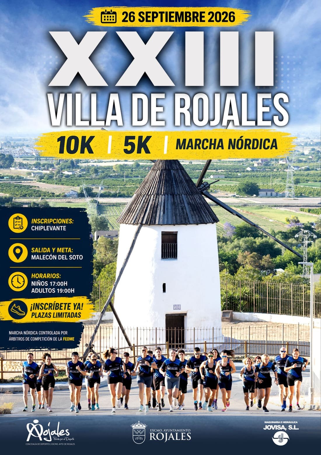 Cartel de XXIII 10K y 5K Villa de Rojales