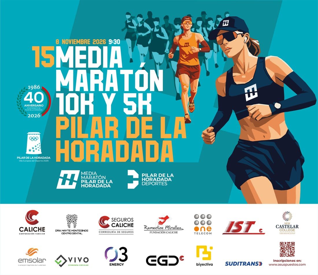 Cartel de 15ª Media Maratón Pilar de la Horadada