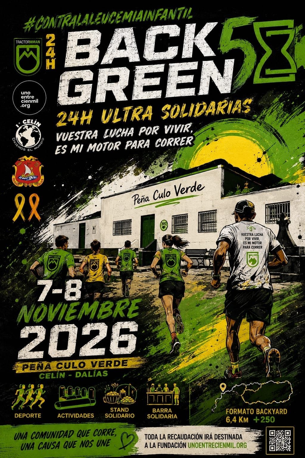 Cartel de 24 Horas Backgreen Contra la Leucemia Infantil