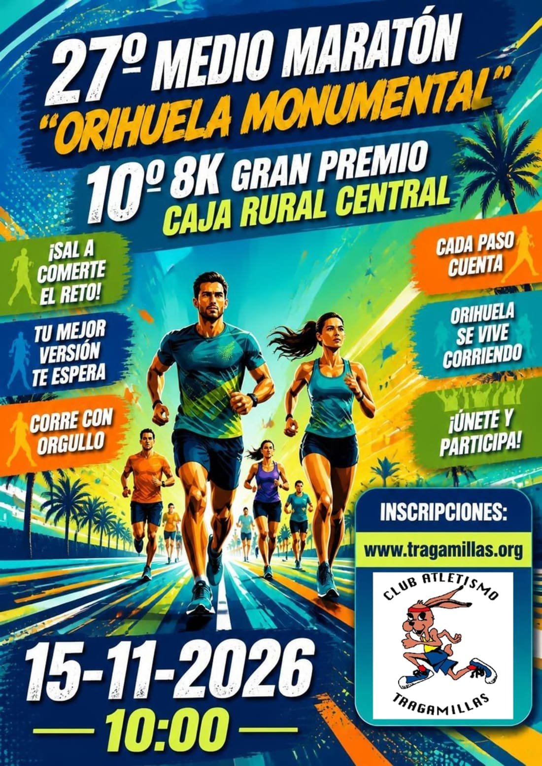 Cartel de 27º Medio Maratón Internacional Ciudad de Orihuela y 8K