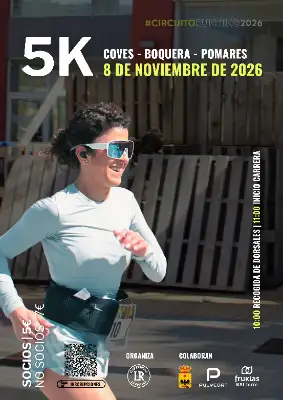 Cartel de 5K Coves - Boquera - Pomares
