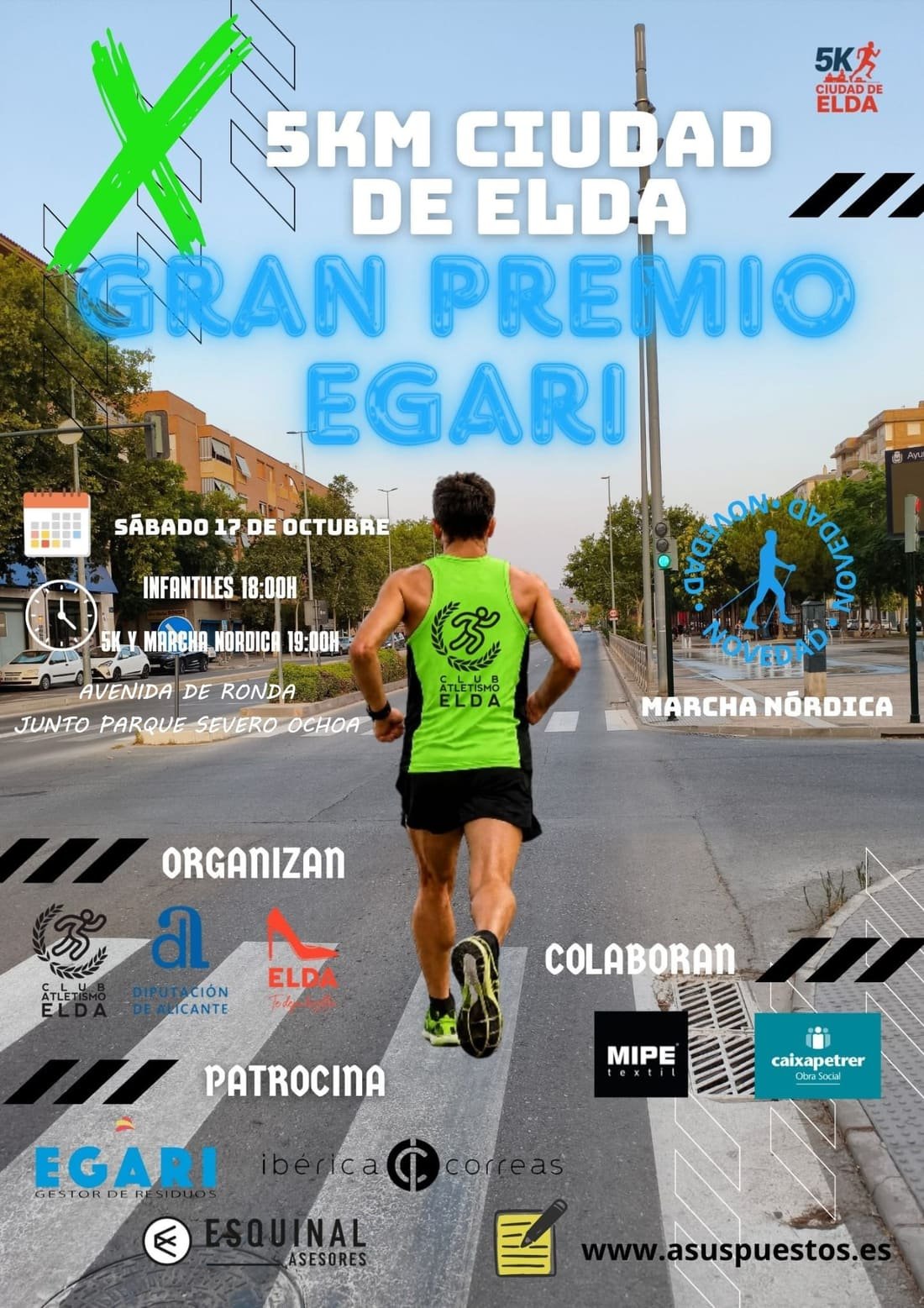 Cartel de X 5K Ciudad de Elda - Gran Premio Egari