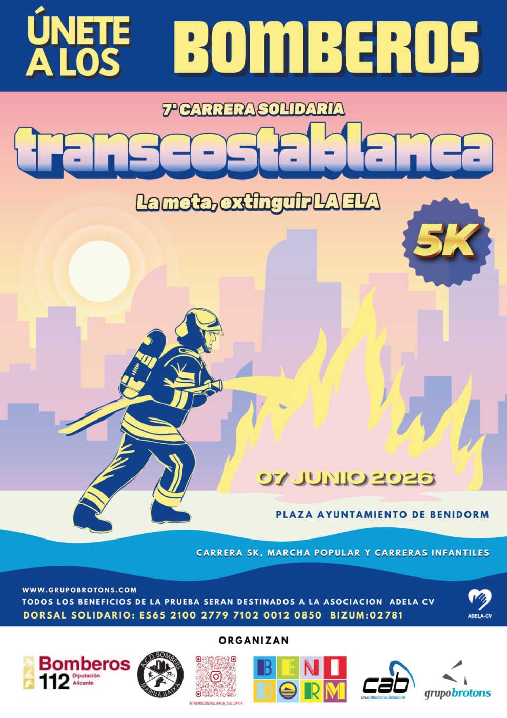 Cartel de 7ª Carrera Solidaria Bombers Transcostablanca