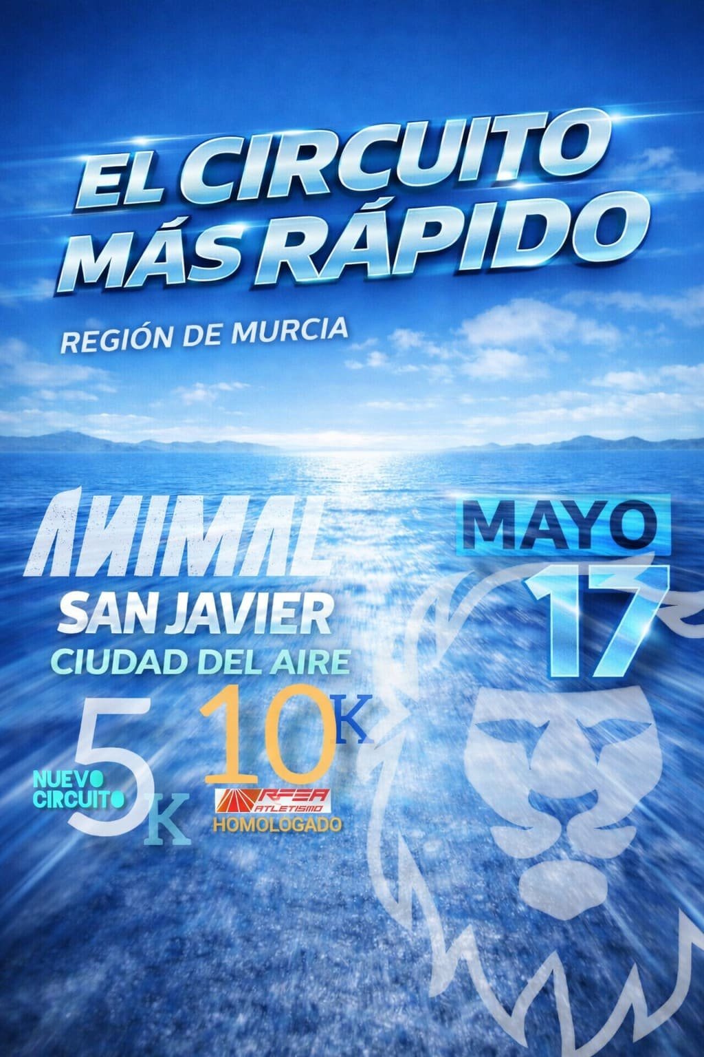 Cartel de Animal 10K y 5K San Javier Ciudad del Aire