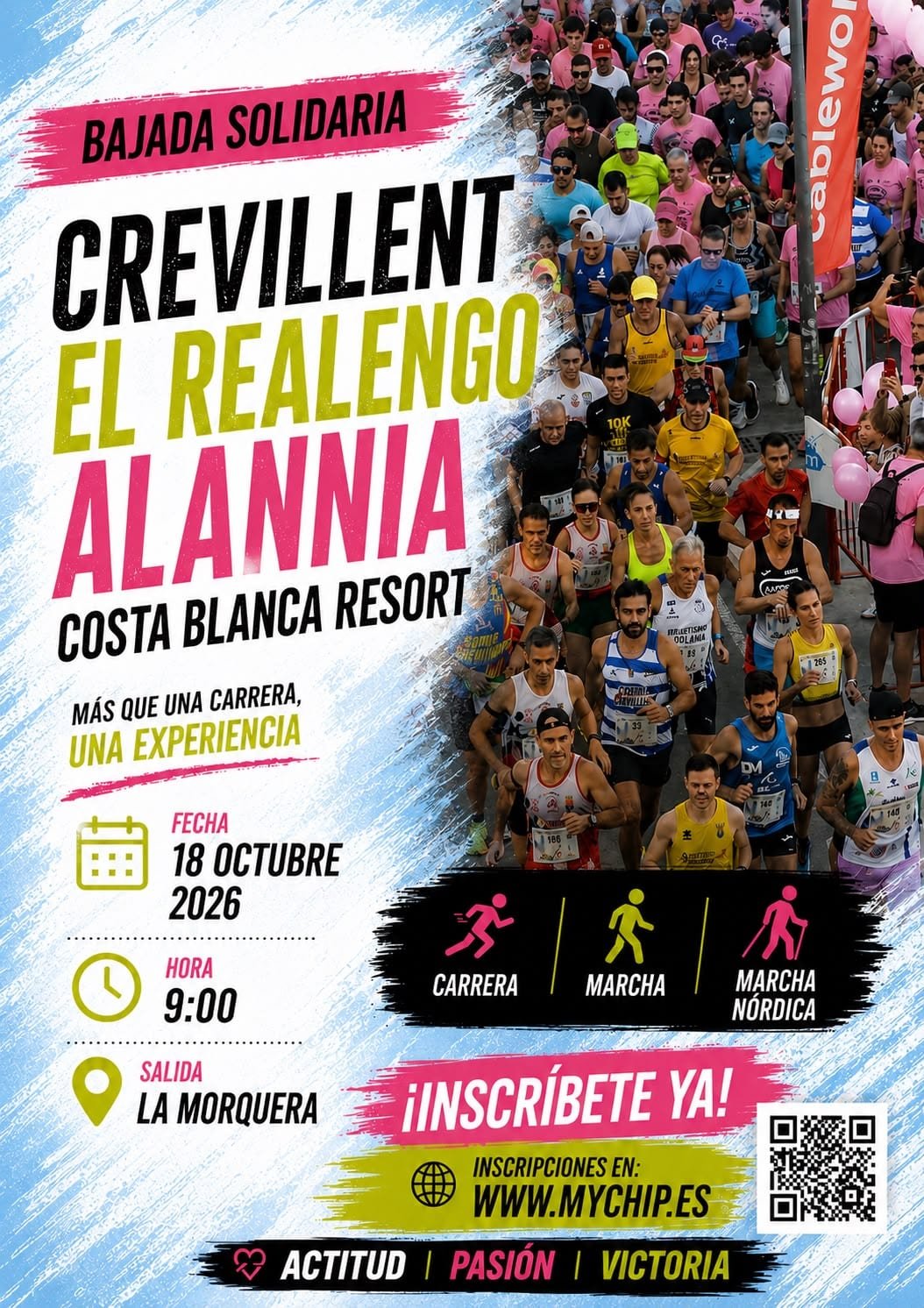 Cartel de XV Bajada Solidaria Crevillent - El Realengo