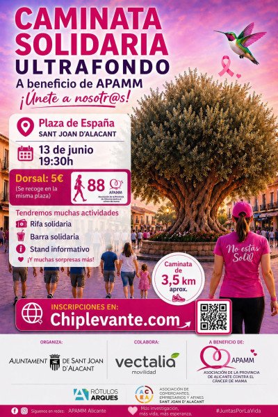 Cartel de Caminata Solidaria Sant Joan d'Alacant