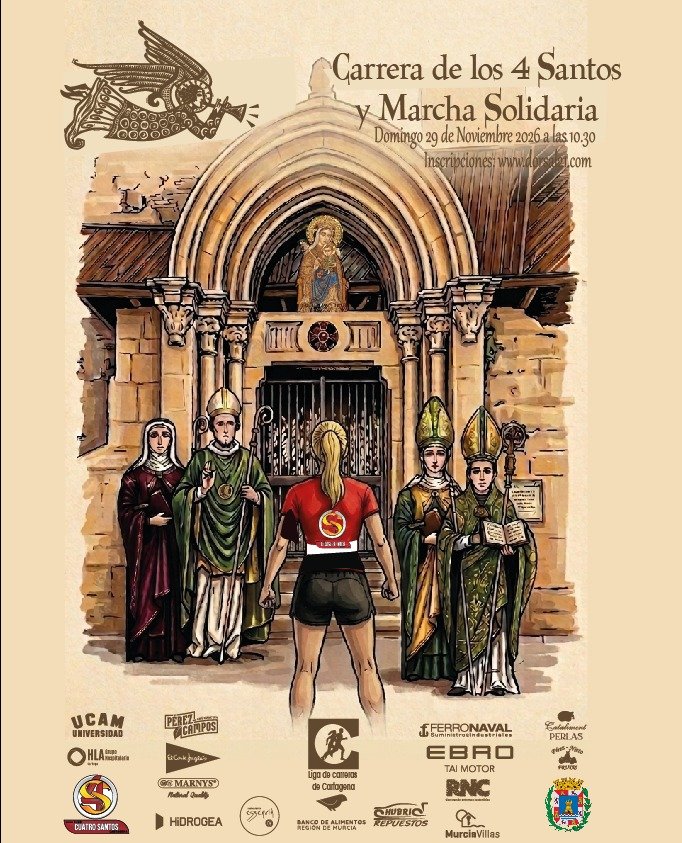 Cartel de 7ª Carrera de los 4 Santos y Marcha Solidaria
