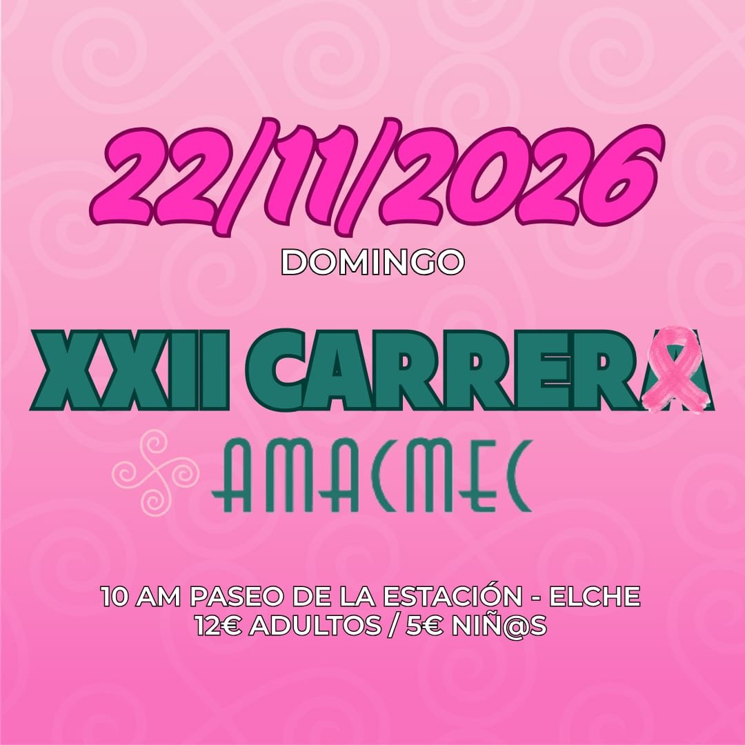 Cartel de Carrera Marcha Contra el Cáncer de Mama