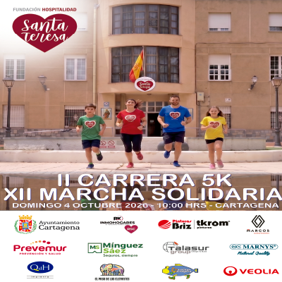 Cartel de II Carrera y XII Marcha Solidaria Hospitalidad Santa Teresa