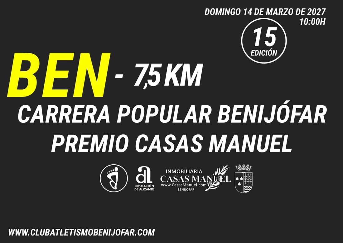Cartel de Carrera Popular Benijófar
