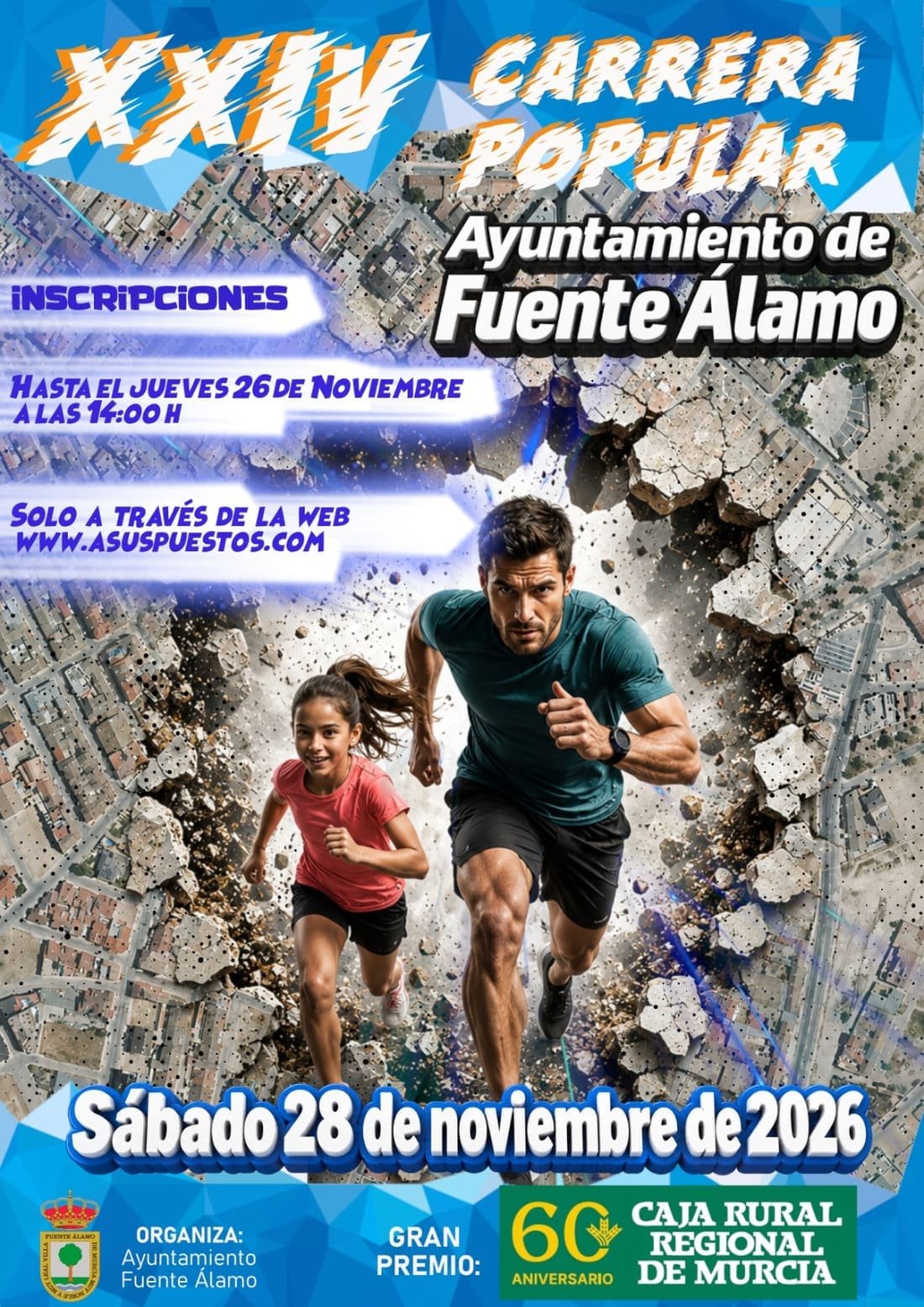 Cartel de XXIV Carrera Popular Ayuntamiento de Fuente Álamo