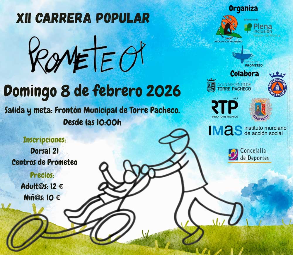 Cartel de Carrera Popular Solidaria a Favor de Prometeo