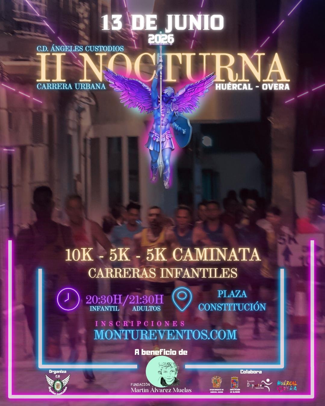 Cartel de Carrera Urbana Nocturna Ángeles Custodios