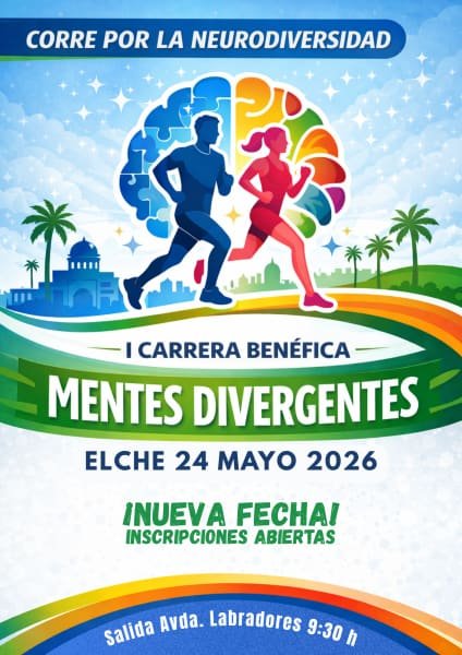 Cartel de Carrera y Marcha Benéfica Mentes Divergentes