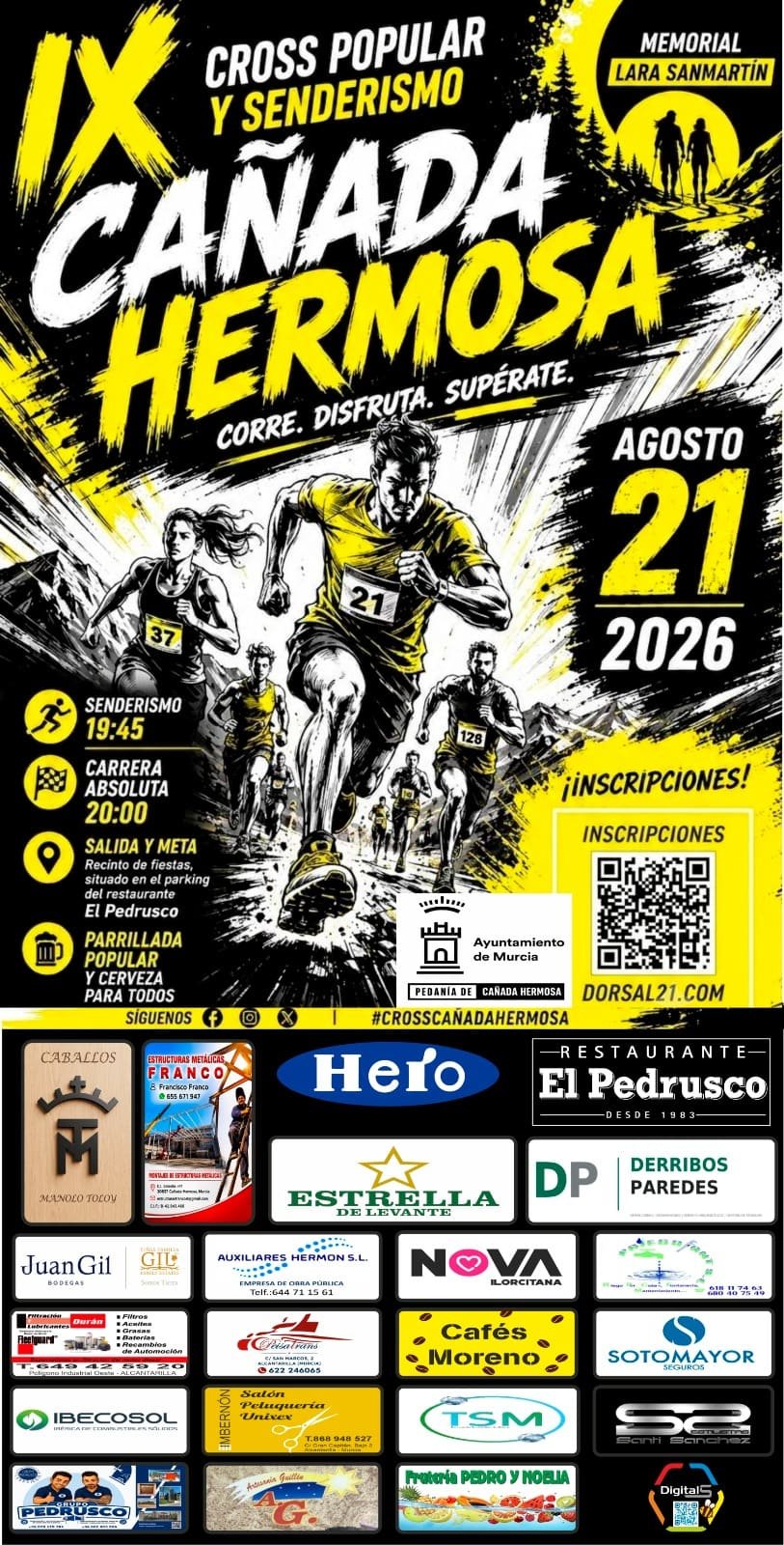 Cartel de Cross Popular de Cañada Hermosa