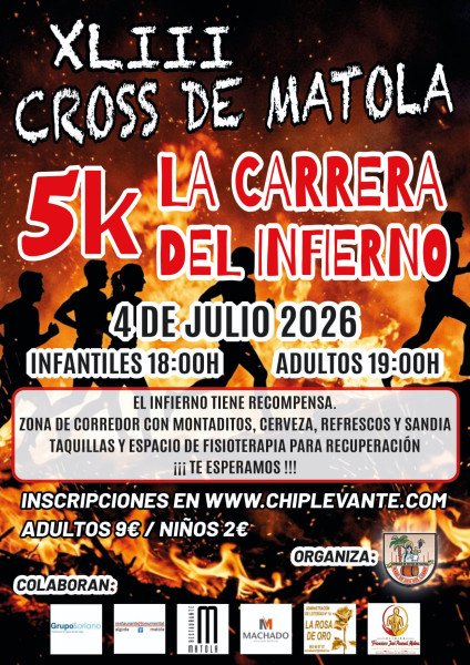 Cartel de Cross Popular de Matola. La Carrera del Infierno