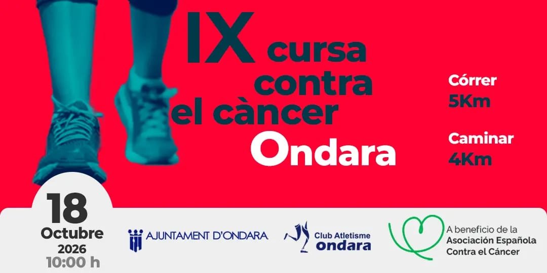 Cartel de Cursa Contra el Càncer Ondara