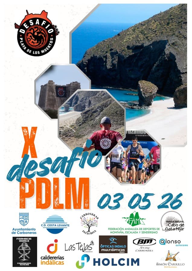 Cartel de Desafío Playa de los Muertos - Faro Mesa Roldán