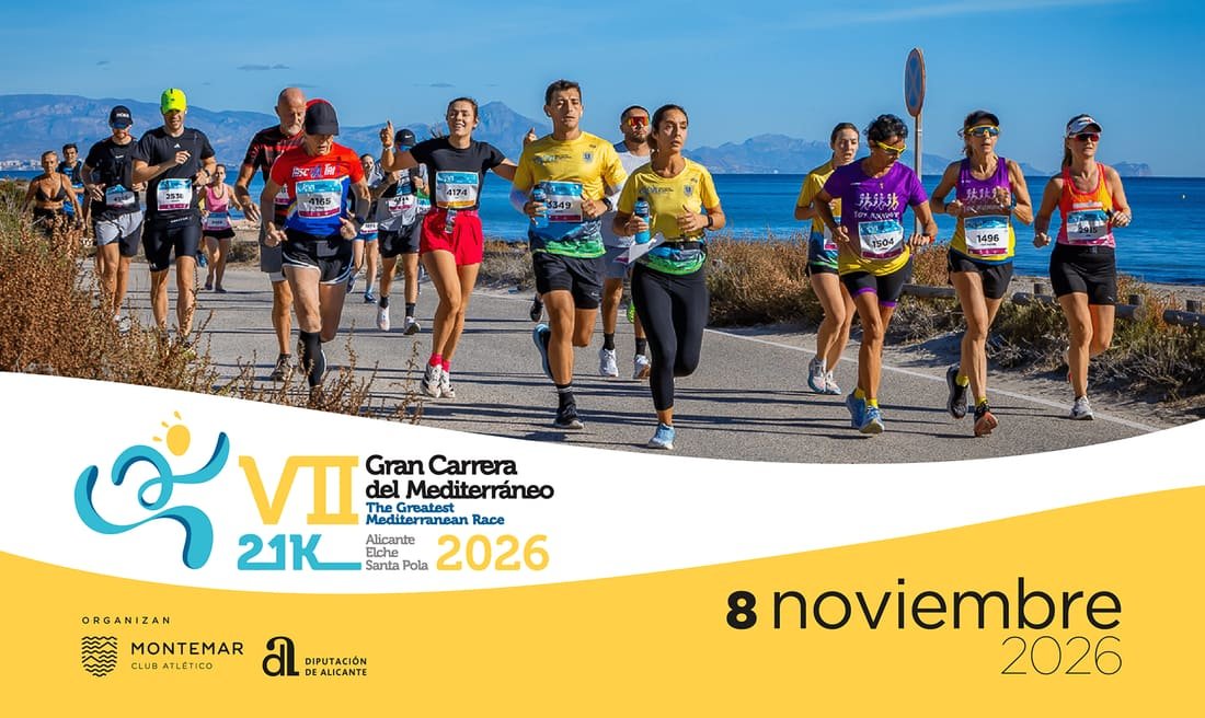 Cartel de VII Gran Carrera del Mediterráneo 21K Alicante-Santa Pola