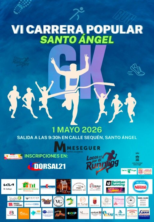Cartel de Locos por el Running Santo Ángel
