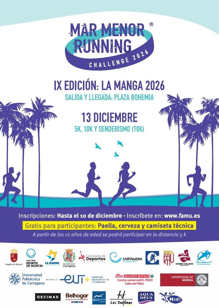 Cartel de IX Mar Menor Running La Manga