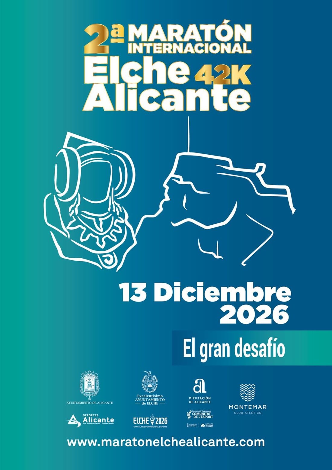 Cartel de 2ª Maratón Internacional Elche-Alicante
