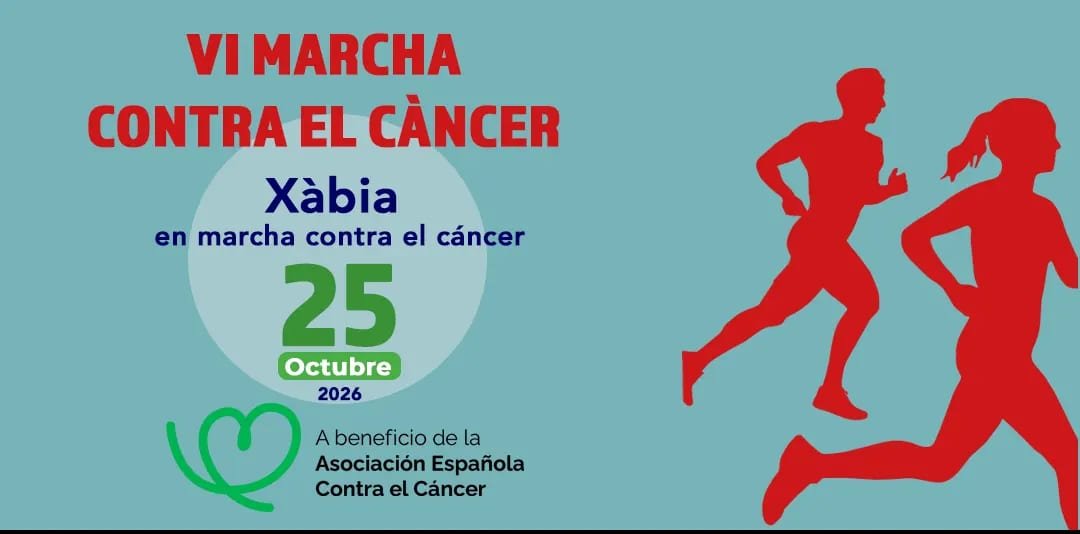 Cartel de Marcha Contra el Cáncer Xàbia