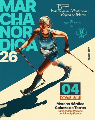 Cartel de I Marcha Nórdica Cabezo de Torres
