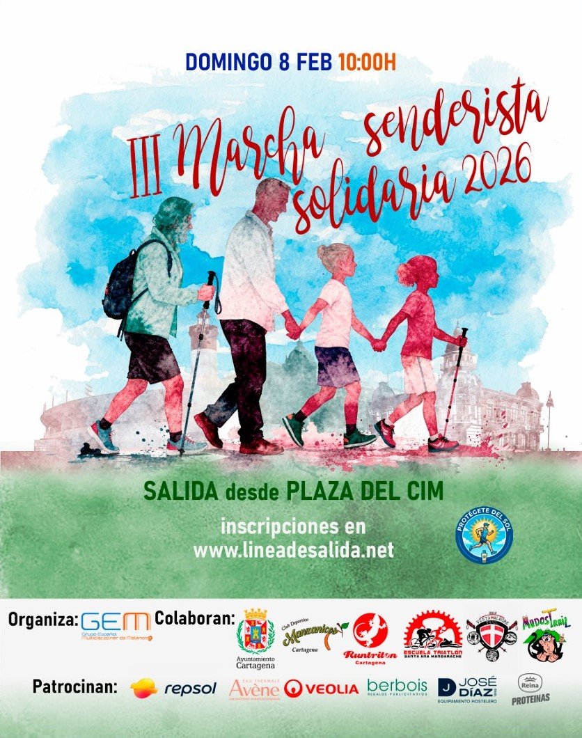 Cartel de Marcha Solidaria Camina con Protección