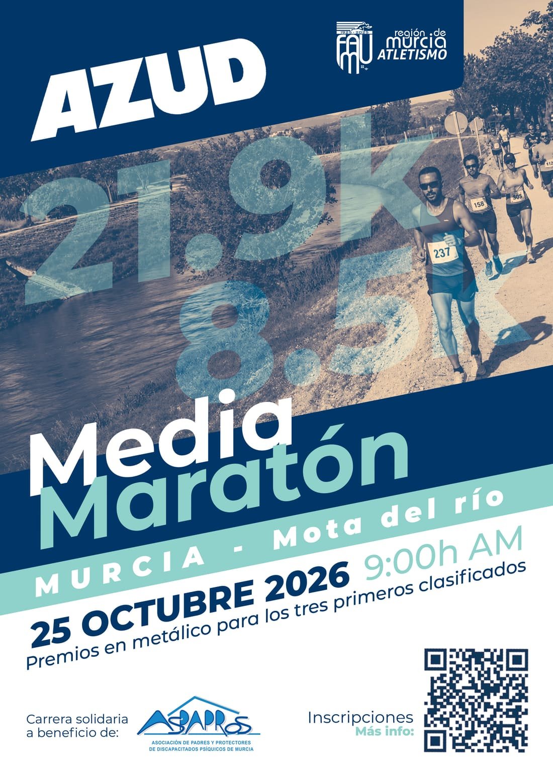 Cartel de 1ª Media Maratón AZUD Murcia