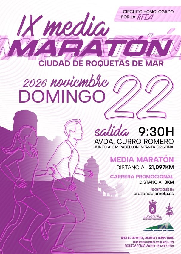 Cartel de IX Media Maratón Ciudad de Roquetas