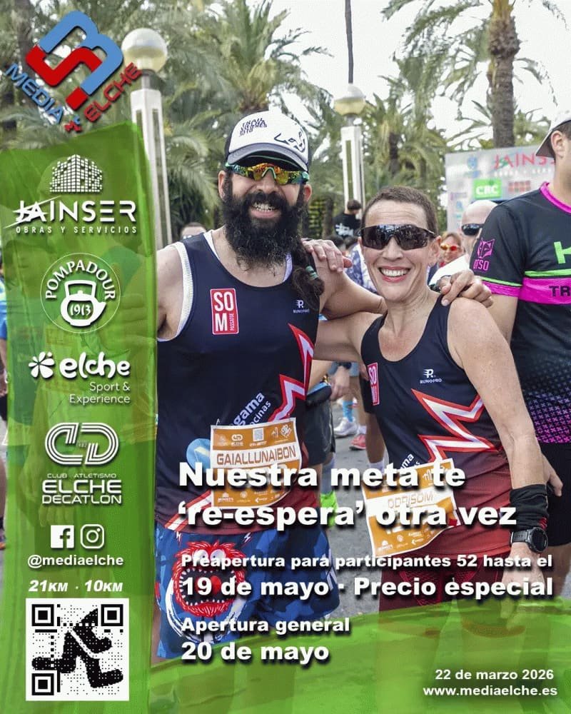 Cartel de LIV Media Maratón Internacional Ciudad de Elche y III 10K Ciudad de Elche