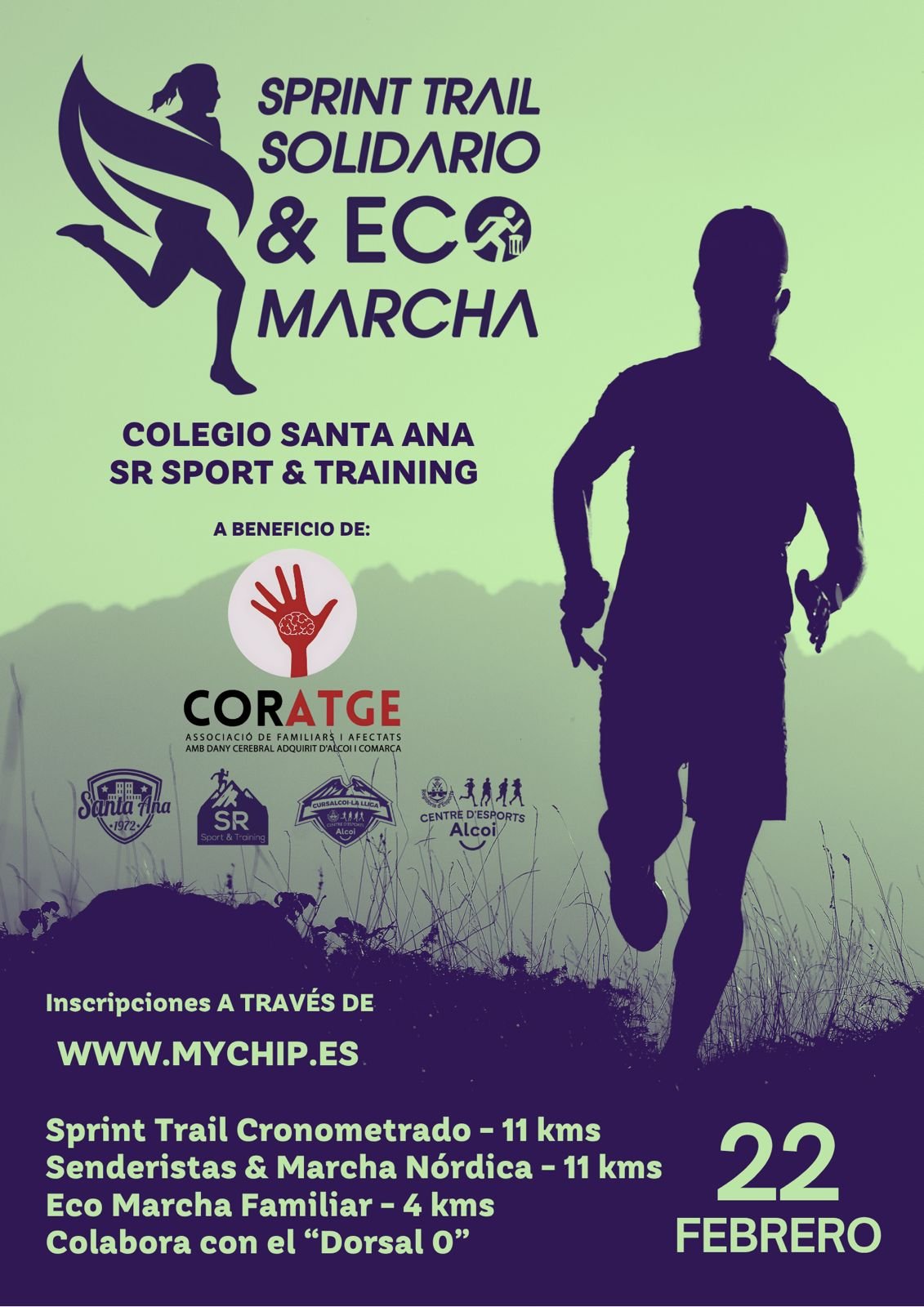 Cartel de Sprint Trail y Eco Marcha Colegio Santa Ana