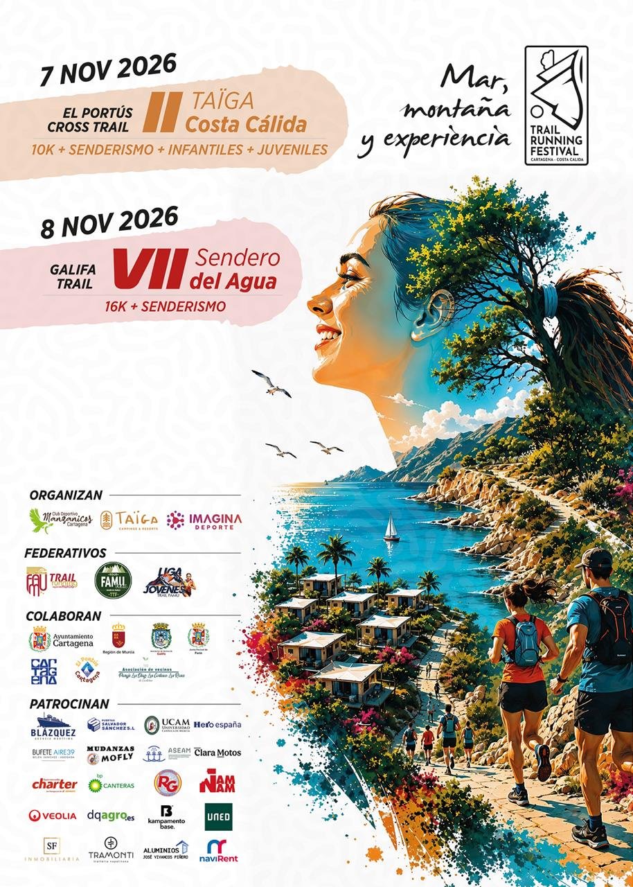 Cartel de II Trail Running Festival Cartagena Costa Cálida