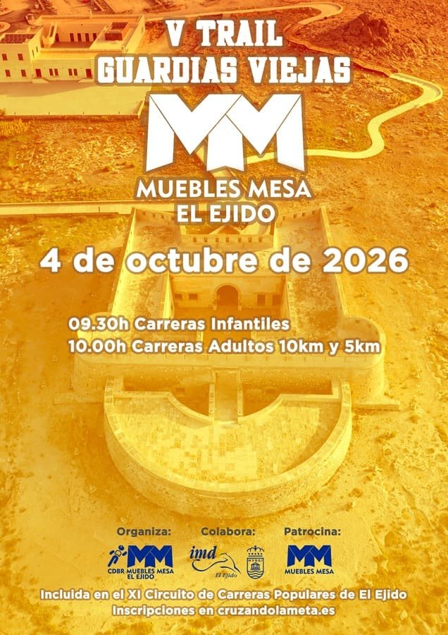 Cartel de V Trail Guardias Viejas Muebles Mesa
