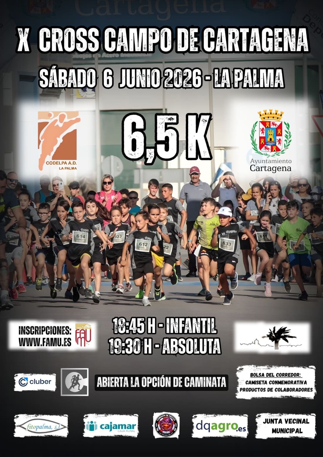 Cartel de X Cross Campo de Cartagena 6K La Palma