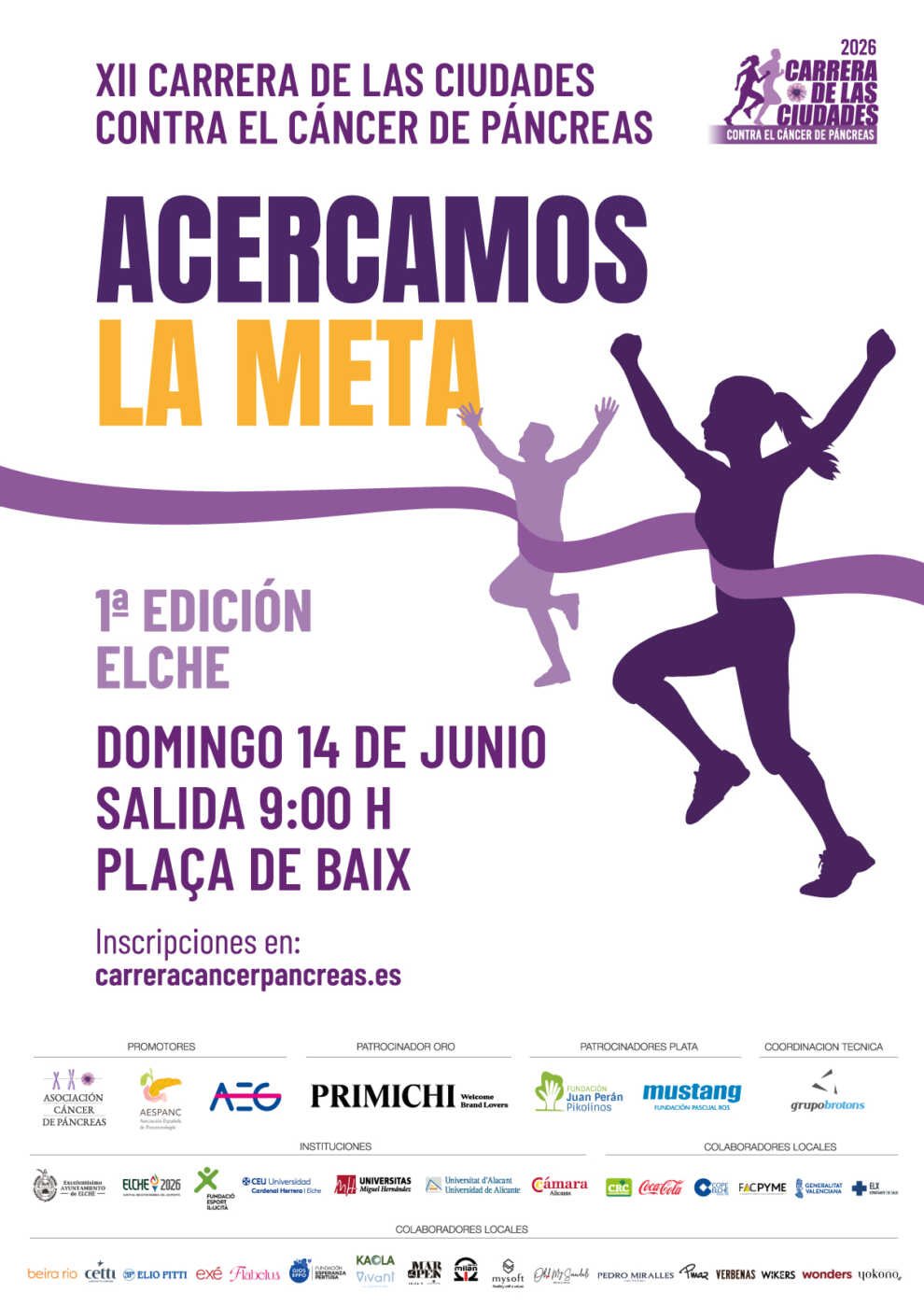 Cartel de XII Carrera Contra el Cáncer de Páncreas