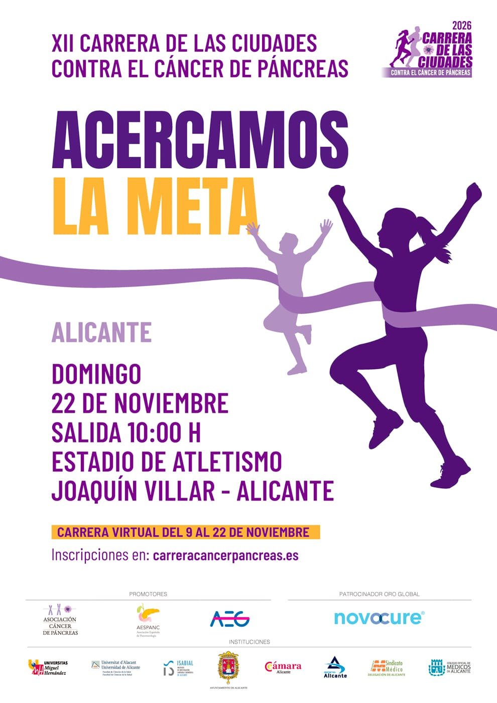 Cartel de XII Carrera Contra el Cáncer de Páncreas
