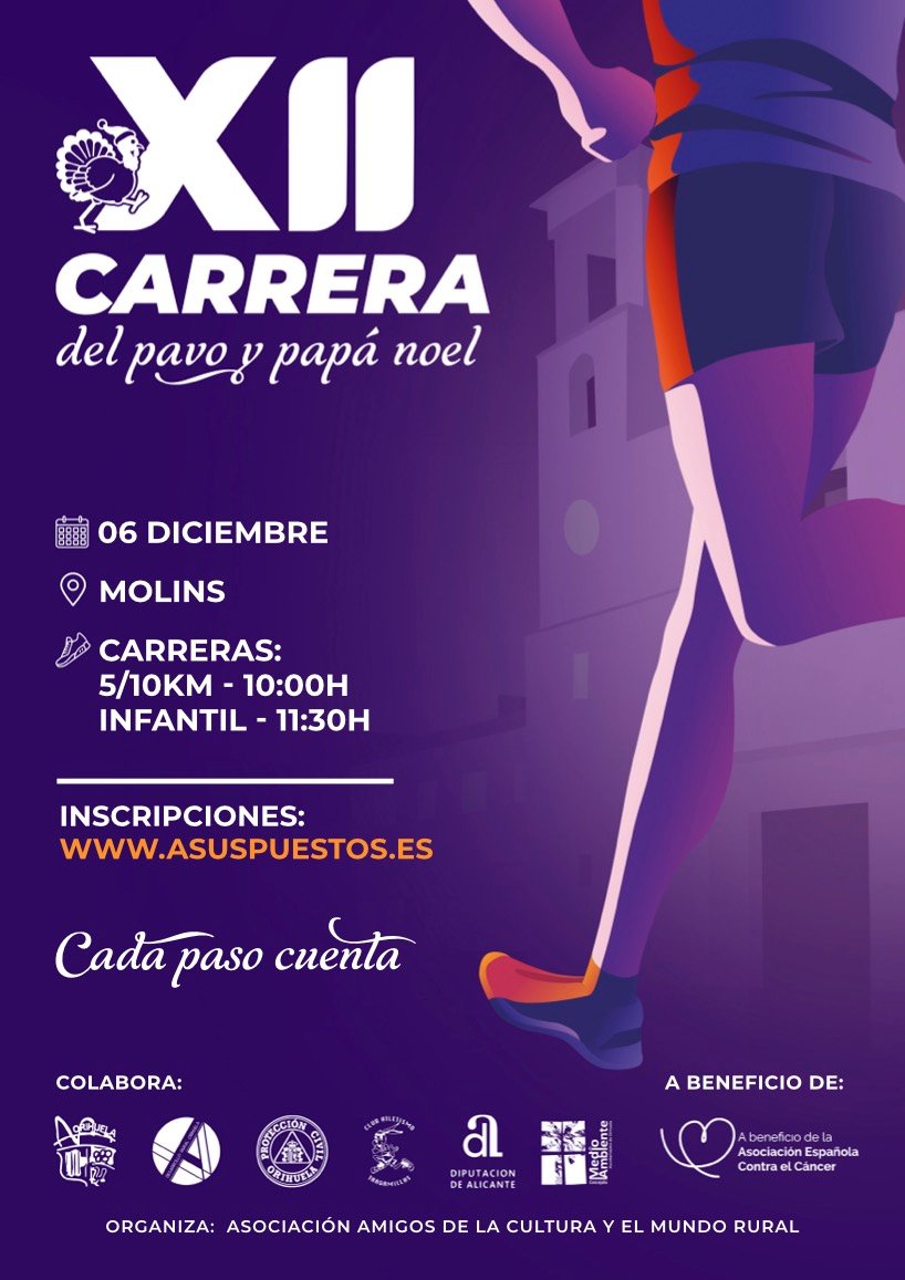 Cartel de XII Carrera del Pavo y Papá Noel