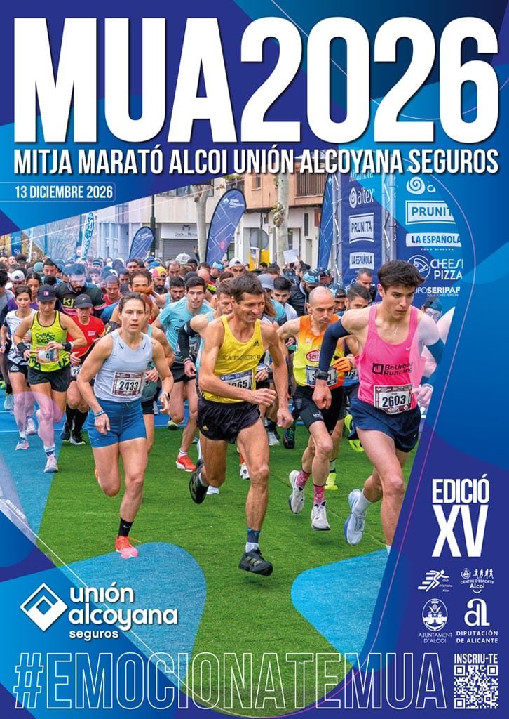 Cartel de XV Mitja Marató Unión Alcoyana de Seguros y Quart de Marató