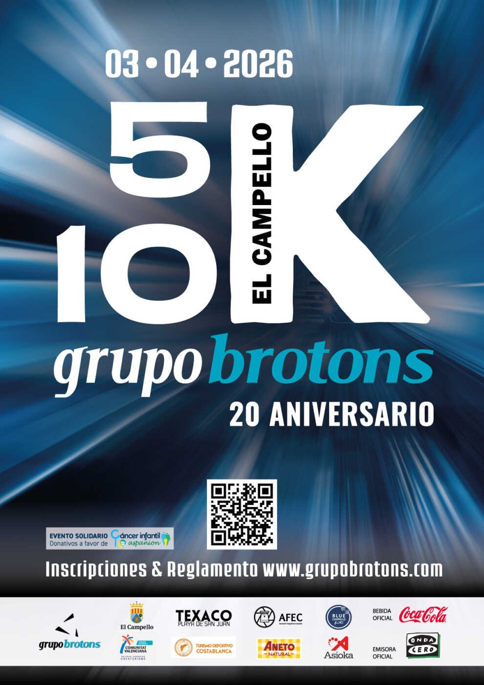 Cartel de XX Grupo Brotons 5K y 10K Villa de El Campello